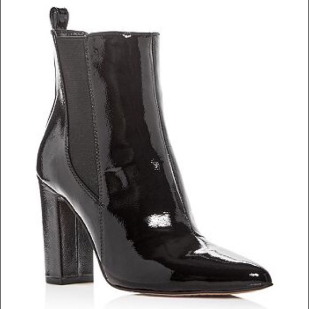 Vince Camuto Britsy Black Patent Leather Bootie